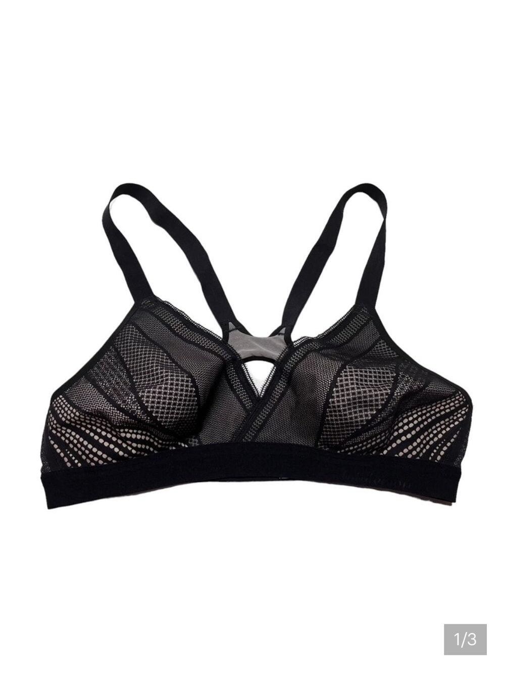 Lululemon Awake to Lace Bra Black Barely Beige Size 36A
